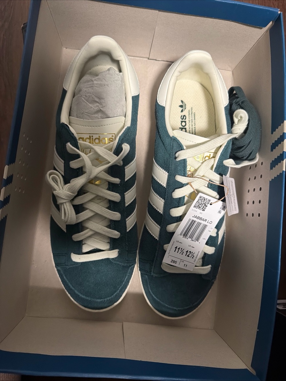 Adidas Jabbar Lo Legacy Teal' Jr4354 Size US men 11.5 - Picture 2 of 5
